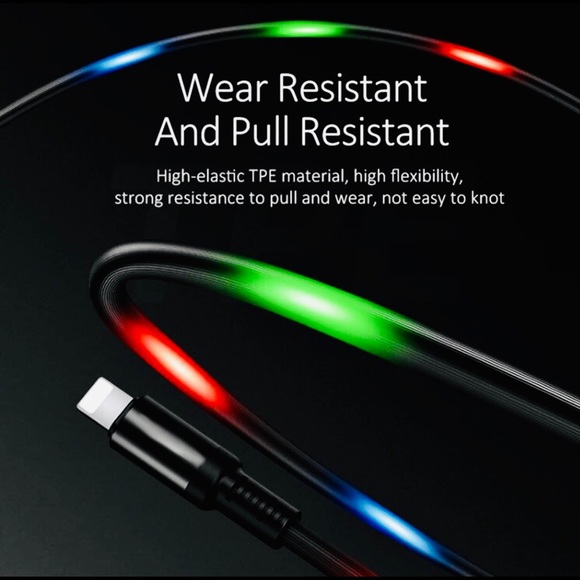 Light up Illuminated iPhone compatible Charge LED Voice 8 pin Charge Cord - Picture 2 of 16